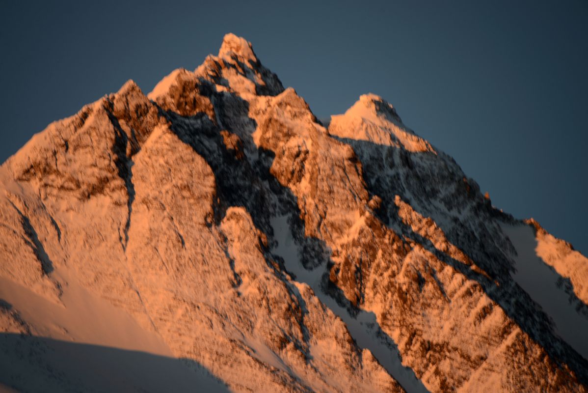 04 Sunrise On The Pinnacles And Mount Everest North Face Summit From The Climb From Lhakpa Ri Camp I To The Summit 
